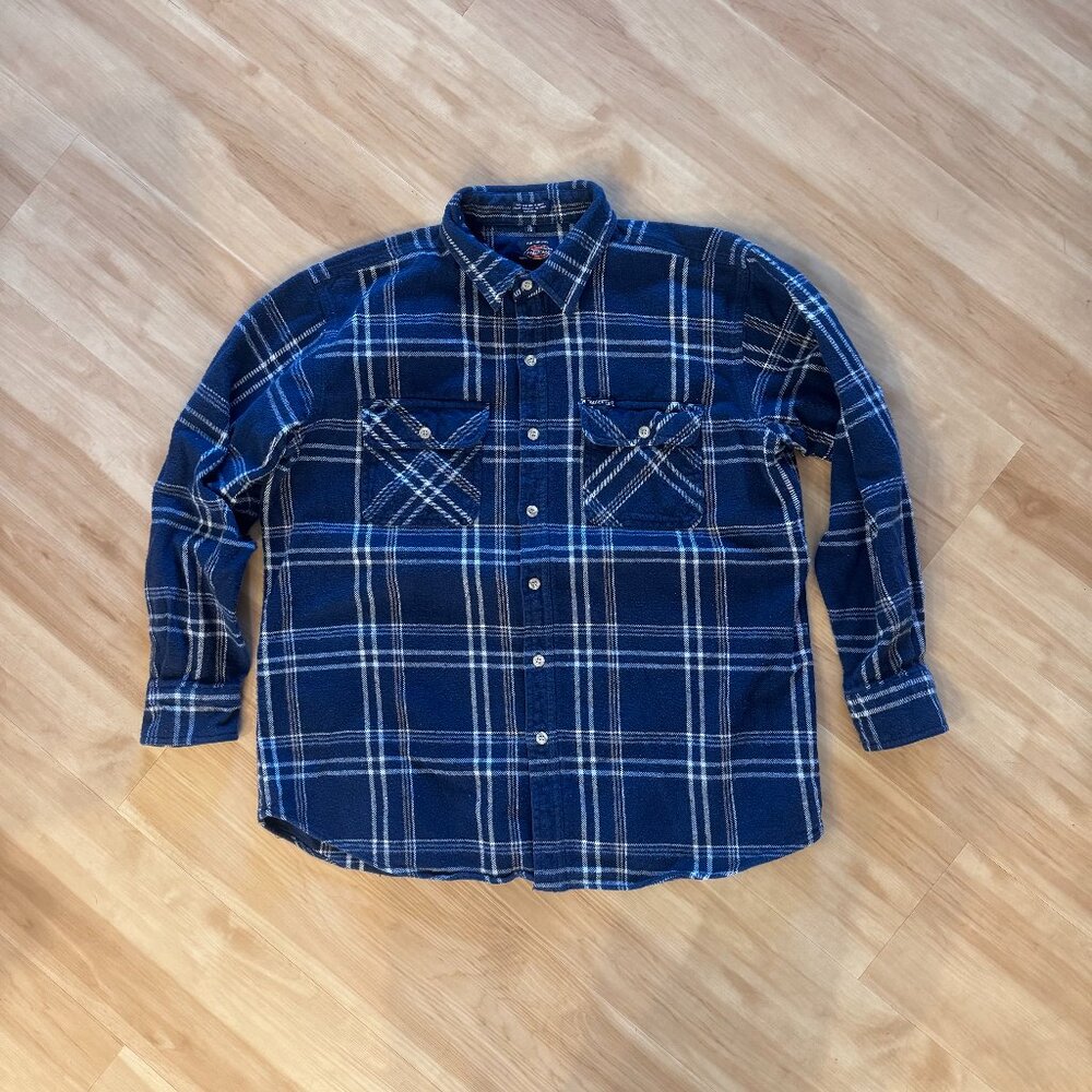 Vintage Y2K Dickies Heavyweight Plaid Flannel Shirt XL Workwear